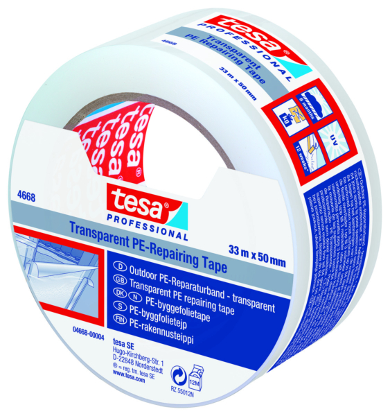Byggfolietape klar 50mm x 33m