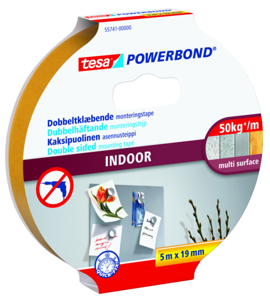 Dobbeltsidig Tape Tesa Powerbond Indoor 5Mx19mm