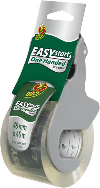 Pakketape 48mmx45m m/dispenser duck 120 easy start