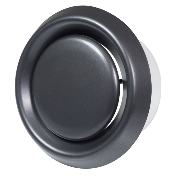 Ventil plast antrasitt Ø125mm