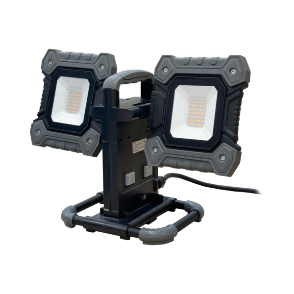 Arbeidslampe LED 60W/2x30W 5500lumen 3000K IP54