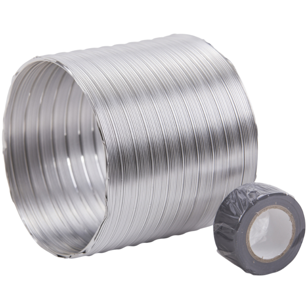 Veggjennomføring 0,5m 5" 125mm alu (09121)