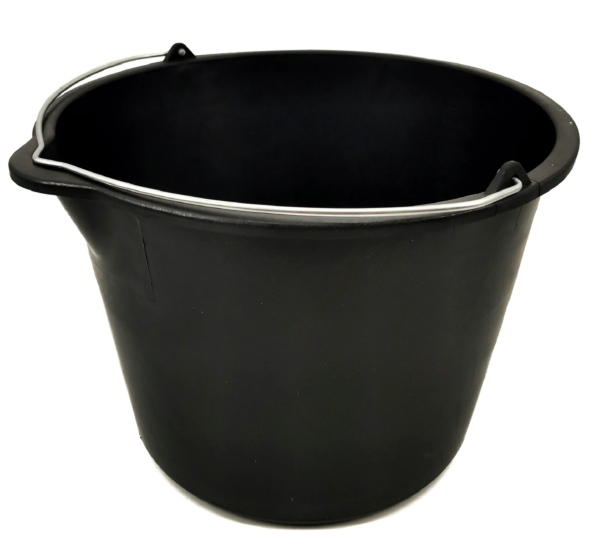 Murerbøtte med hank og helletut 12l